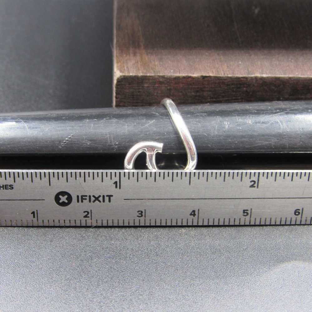 Size 5.5 Sterling Silver Odd Design Wave Beach Band Ring Vintage - Picture 5 of 6